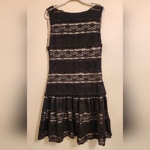 Alice + Olivia Black Lace Mini Dress